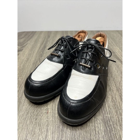 Balenciaga Golf Shoes Logo Sz 23.5EEE US 7 90s VTG RARE Made in Japan - Picture 4 of 14